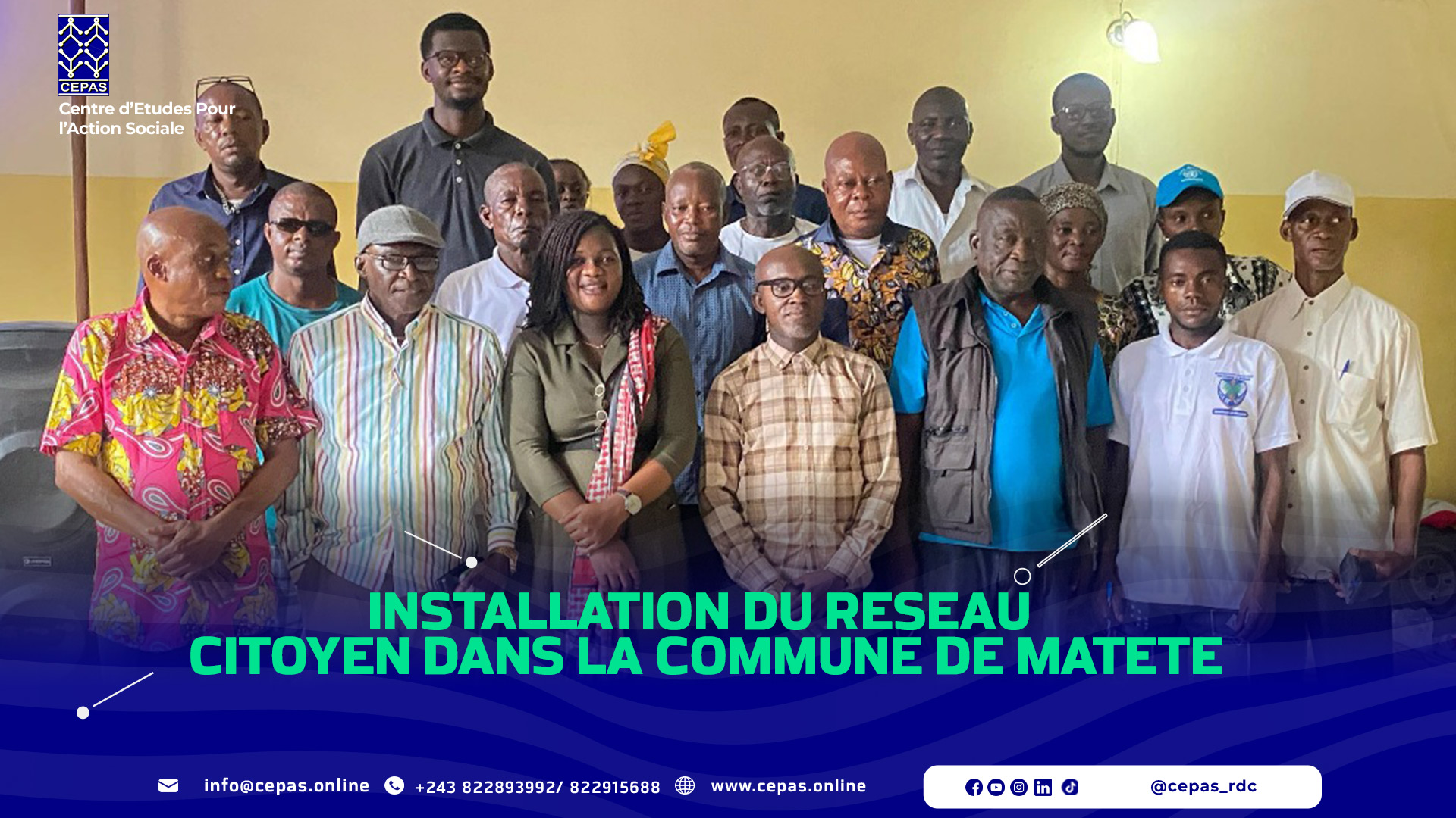 COMPTE-RENDU DE LA REUNION D’INSTALLATION DU RESEAU CITOYEN DANS LA COMMUNE DE MATETE