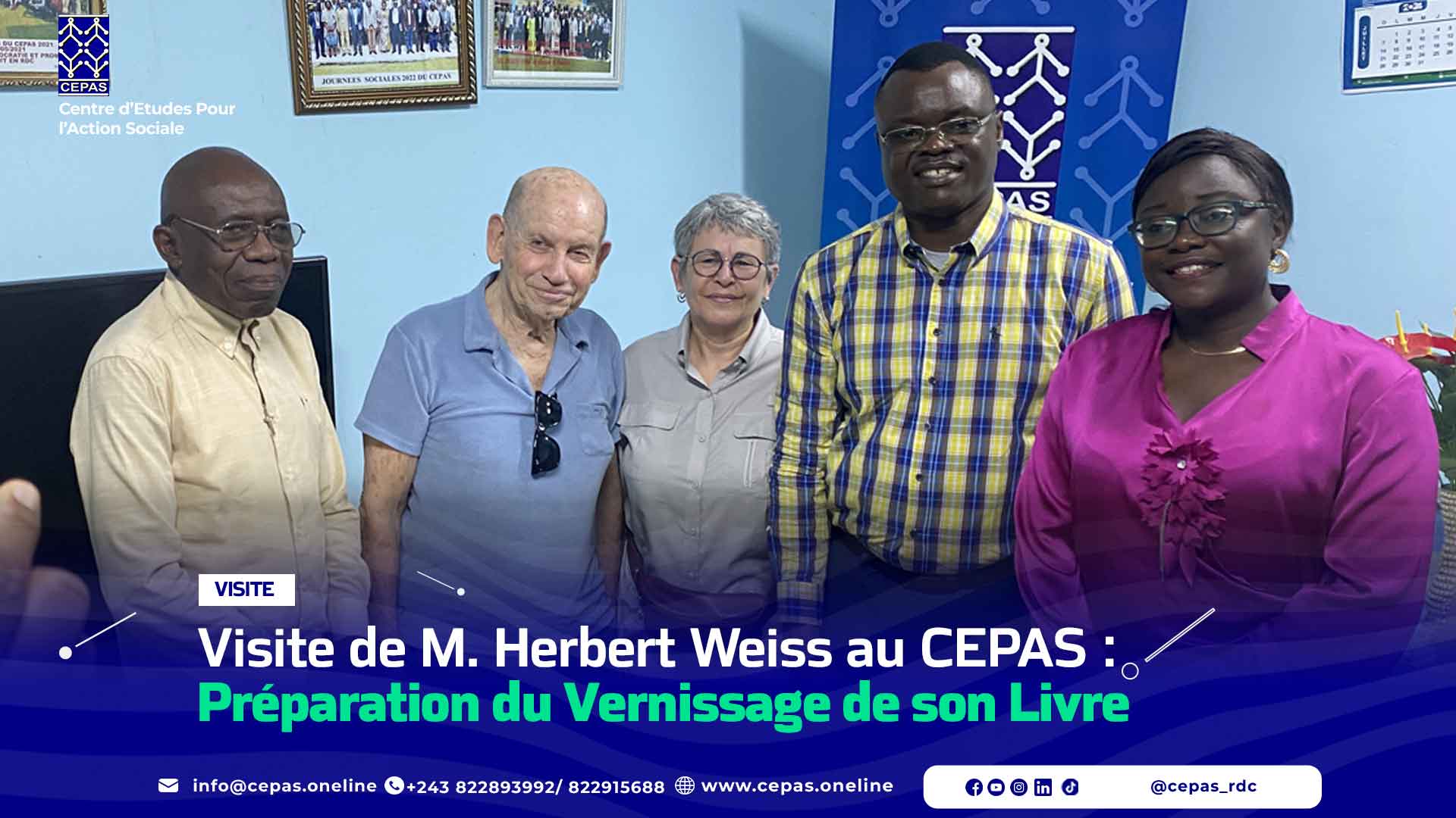 Visite de M. Herbert Weiss au CEPAS : Préparation du Vernissage de son Livre