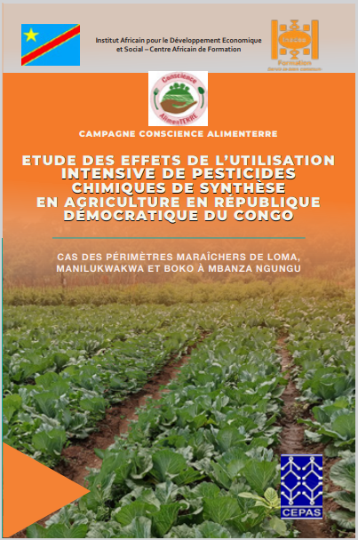 Couverture de Étude des effets de l'utilisation intensive de pesticides chimiques de synthèse en agriculture en RDC