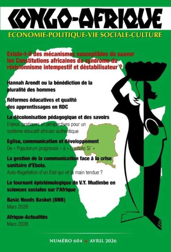 Couverture Congo-Afrique n°604 — Avril 2026