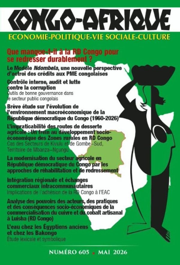 Couverture Congo-Afrique n°605 — Mai 2026